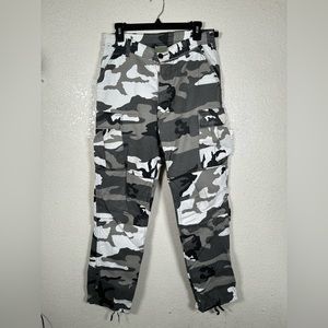 White Snow Camo Cargo Pants